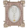 Clayre & Eef 2F1115 Ramka na zdjęcia srebrna różowa 17x3x21 cm 10x15 cm