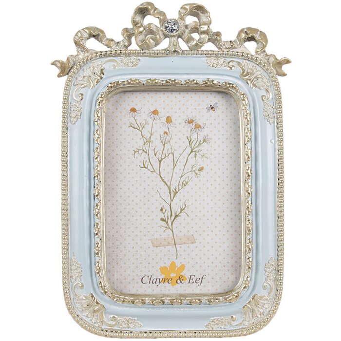 Clayre & Eef 2F1119 Ramka na zdjęcia niebieska 17x2x24 cm / 10x15 cm
