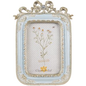 Clayre & Eef 2F1119 Ramka na zdjęcia niebieska 17x2x24 cm / 10x15 cm