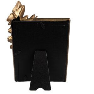 Clayre & Eef 2F1126 Ramka na zdjęcia 18x3x26 cm 13x18 cm Niebieskie złoto