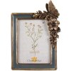 Clayre & Eef 2F1126 Ramka na zdjęcia 18x3x26 cm 13x18 cm Niebieskie złoto