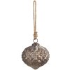 Clayre & Eef 6GL4535L Bombki choinkowe Ø 20x18 cm Vintage Silver