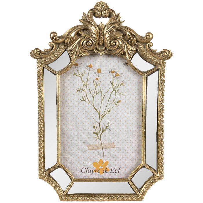 Clayre & Eef 2F1132 Ramka na zdjęcia 15x3x22 cm złota