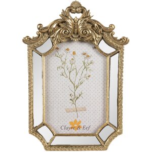 Clayre & Eef 2F1132 Ramka na zdjęcia 15x3x22 cm złota