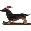 Clayre & Eef 6PR4173 Statuetka dekoracyjna Pies Jamnik 10x3x7 cm