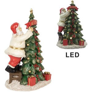 Clayre & Eef 6PR4179 Ojciec Gwiazdka z choinką LED 15x10x22 cm