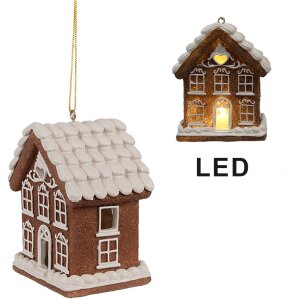 Clayre & Eef 6PR4358 Dekoracja wisząca dom z LED...