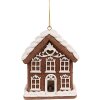 Clayre & Eef 6PR4358 Dekoracja wisząca dom z LED 8x6x10 cm
