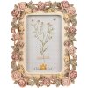 Clayre & Eef 2F1134 Ramka na zdjęcia z motywem kwiatowym 17x2x21 cm 10x15 cm