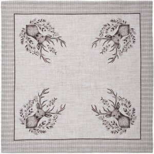 Clayre & Eef GTW43 Zestaw serwetek 6-częściowy 40x40 cm beżowo-brązowy