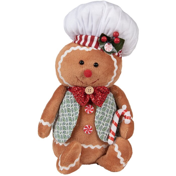 Clayre & Eef 65583 Dekoracja piernikowy ludzik 19x14x35 cm