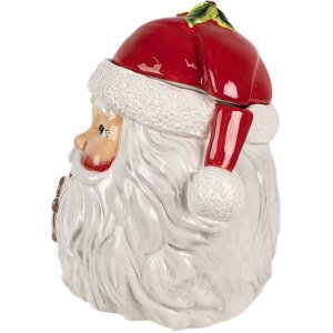Clayre & Eef 6CE1856 Słoik do przechowywania z pokrywką 20x17x22 cm Father Christmas