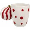 Clayre & Eef 6CEMU0162R Kubek z uchwytem w kształcie bombki 350 ml