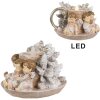 Clayre & Eef 6PR4164 Świecznik Anioł LED 14x13x10 cm