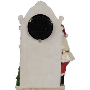 Clayre & Eef 6PR4180 Dekoracja Zegar bożonarodzeniowy 15x7x22 cm