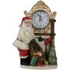 Clayre & Eef 6PR4180 Dekoracja Zegar bożonarodzeniowy 15x7x22 cm