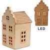 Clayre & Eef 6CE1843 Domek dekoracyjny z diodami LED 6x6x11 cm
