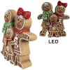 Clayre & Eef 6MG0049 Dekoracja piernikowy ludzik z diodami LED 31x10x35 cm