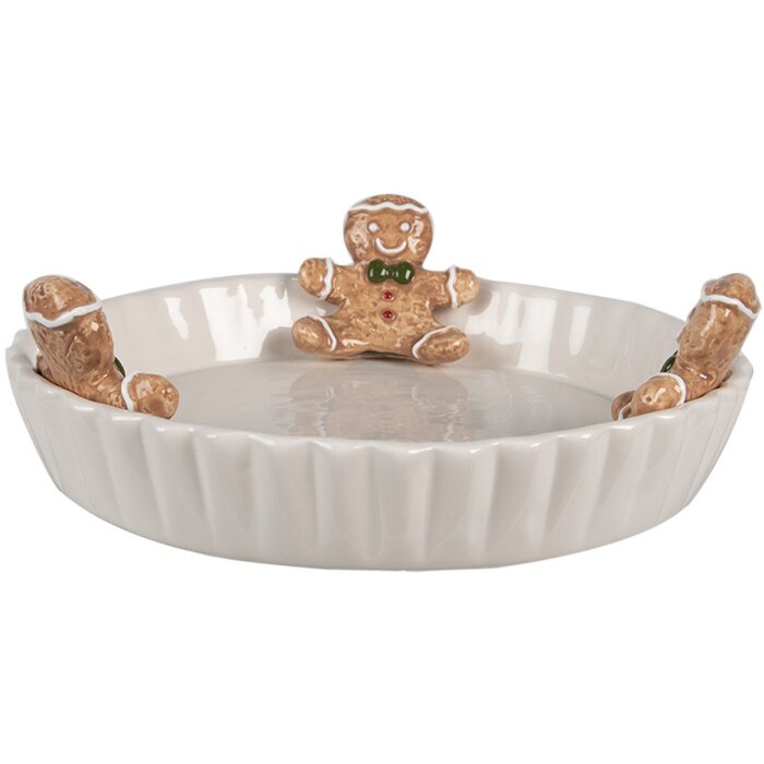 Clayre & Eef 6CE1857W Miska Ø 23x3 / 7 cm