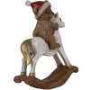 Clayre & Eef 6PR4169 Dekoracja Niedźwiedź na koniu bujanym 12x4x14 cm