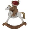 Clayre & Eef 6PR4169 Dekoracja Niedźwiedź na koniu bujanym 12x4x14 cm
