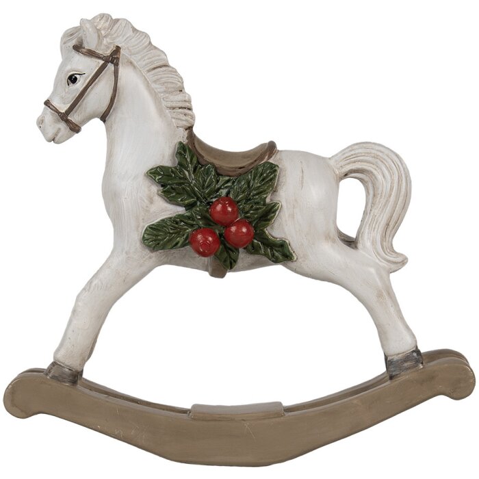 Clayre & Eef 6PR4171 Dekoracja Koń na biegunach 17x5x16 cm