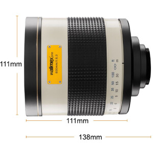 Walimex pro 800/8.0 DSLR lustrzany teleobiektyw 800mm manualny adapter T2 113mm