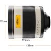 Walimex pro 800/8.0 DSLR lustrzany teleobiektyw 800mm manualny adapter T2 113mm