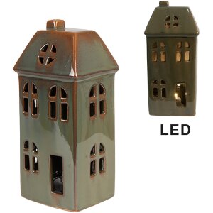 Clayre & Eef 6CE1797 Dekoracja Dom LED Zielona...