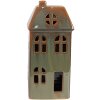 Clayre & Eef 6CE1797 Dekoracja Dom LED Zielona Porcelana 7x6x15 cm