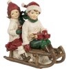 Clayre & Eef 6PR4182 Dekoracja dzieci na sankach 12x6x11 cm