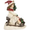 Clayre & Eef 6PR4183 Dekoracja Dziecko na sankach 10x6x12 cm