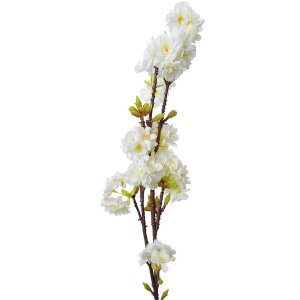 Clayre & Eef 5PL0093 Gałązka dekoracyjna z kwiatami Biała 10x8x92 cm Plastikowa