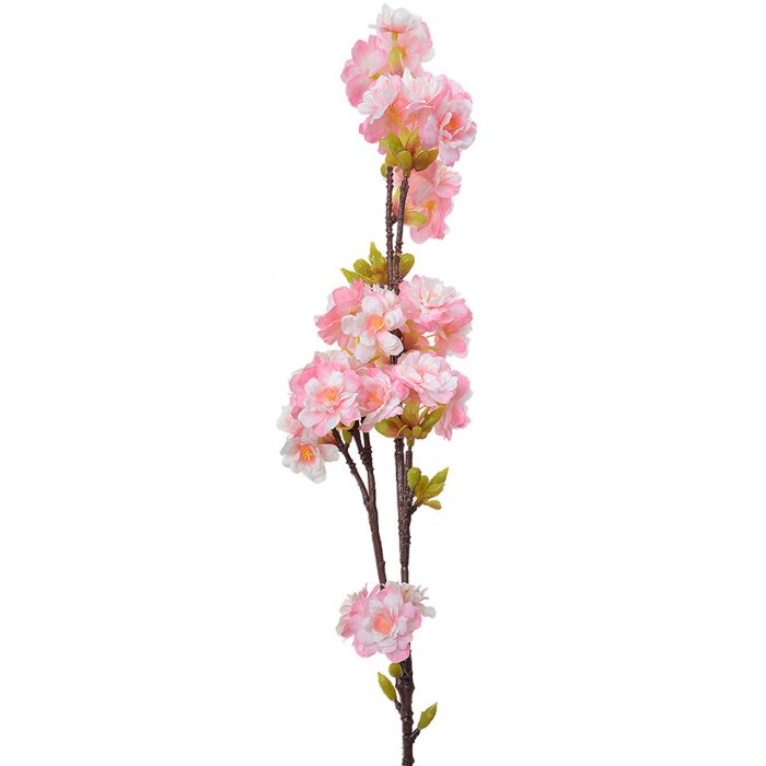 Clayre & Eef 5PL0094 Gałązka dekoracyjna z kwiatami różowa 10x8x92 cm plastik