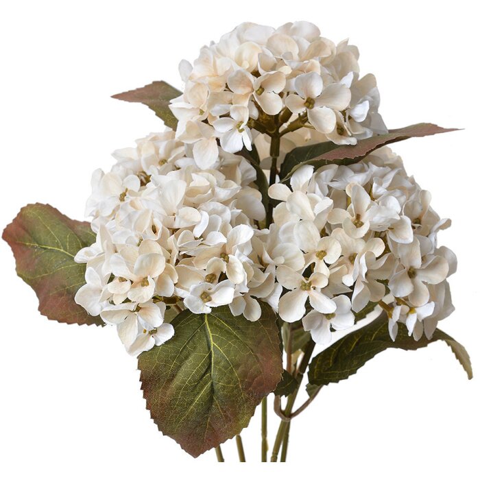 Clayre & Eef 6PL0303 Sztuczny kwiat Hortensja Biały Zielony 44 cm