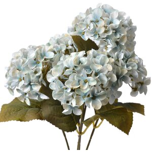 Clayre & Eef 6PL0306 Sztuczny kwiat hortensja niebieskozielony 42 cm