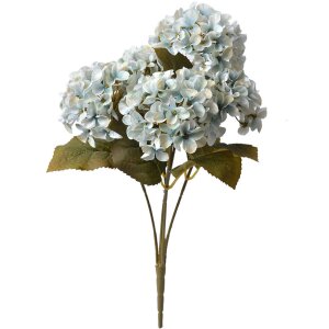 Clayre & Eef 6PL0306 Sztuczny kwiat hortensja niebieskozielony 42 cm