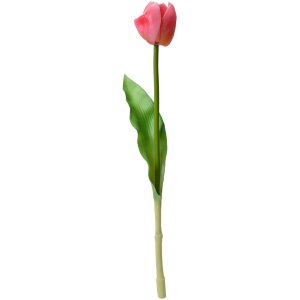 Clayre & Eef 6PL0313 Sztuczny kwiat Tulipan Różowy 4x4x32 cm Plastik