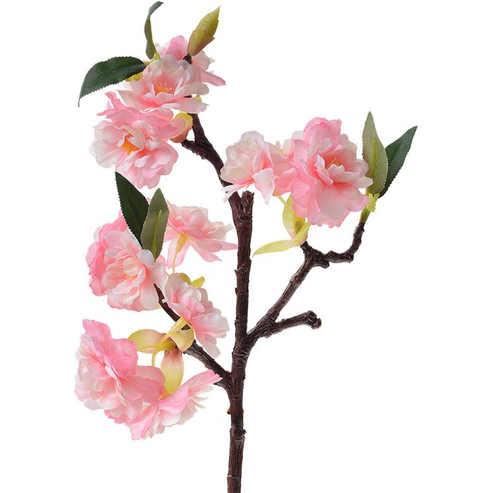 Clayre & Eef 6PL0316 Dekoracja Gałązka Kwiaty Różowy Biały 16x8x38 cm Plastik