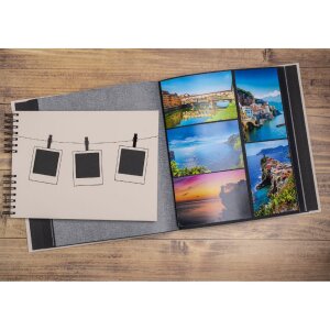 Exacompta 16525E Album fotograficzny Polaroid seria Pink 29x32 cm 60 czarnych stron