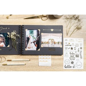 Exacompta 16801E Zestaw do scrapbookingu z albumem fotograficznym 32x22 cm SCRAP ADDICT Czarny