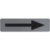 Exacompta znak informacyjny samoprzylepny strzałka 16,5x4,4 cm aluminium wygląd szary