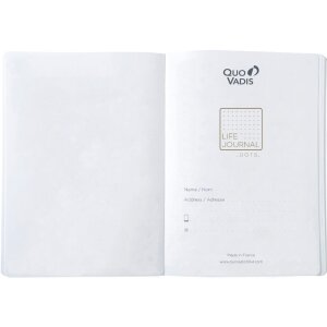 Quo Vadis Life Journal Black 15x21 cm papier w kratkę Clairefontaine