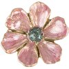 Clayre Eef Gałka do drzwi Kwiat Różowy Ø 4x3 cm Żelazo Metal Styl Botaniczny