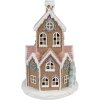 Clayre & Eef 6PR4308 Domek dekoracyjny z LED Ø 14x22 cm / 3xAAA