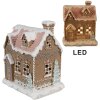 Clayre & Eef 6PR4317 Domek dekoracyjny z diodami LED 13x10x16 cm / 3xAAA
