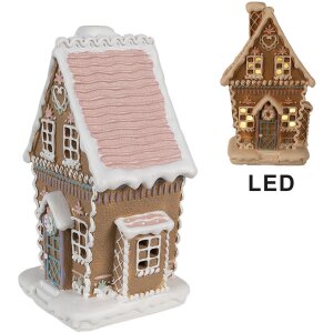 Clayre Eef Domek z piernika z diodą LED 13x10x21 cm...