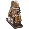 Clayre Eef Świąteczna figurka dekoracyjna piernikowy ludzik 11x4x13 cm brązowy