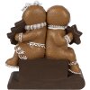 Clayre Eef Świąteczna figurka dekoracyjna piernikowy ludzik 11x4x13 cm brązowy
