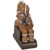 Clayre Eef Świąteczna figurka dekoracyjna piernikowy ludzik 11x4x13 cm brązowy